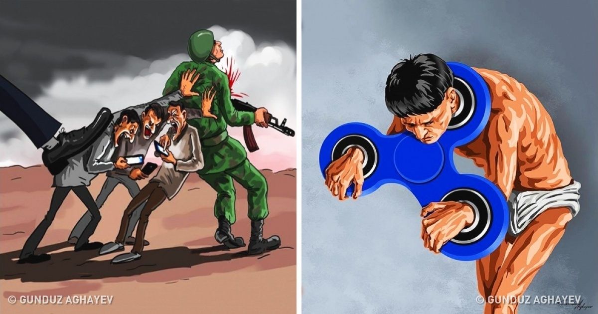 17 Illustrations by an Artist Who Had to Leave His Motherland to Draw the Truth