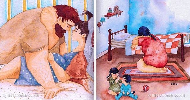 An Artist Draws Warm Family Illustrations Showing What True Happiness Is