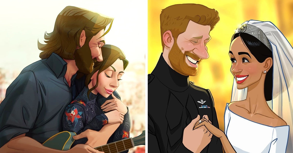 An Artist Makes Cartoon Versions of Celebrities’ Pics, and the Results Are Too Amazing for Words